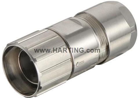 HARTING Technology Group-09151000402 Backshells Hood 180° M23 Shell Size Nickel Copper-Zinc Alloy Screw Lock