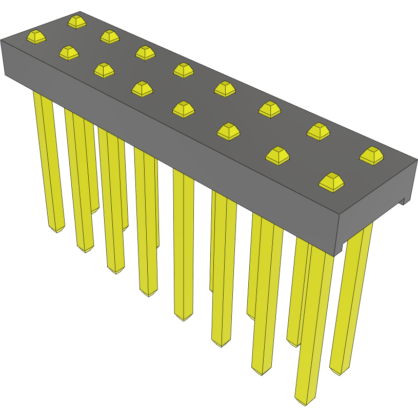 Samtec-MTMM-108-05-G-D-014 连接器插头及 PCB 插座 Conn Unshrouded Header HDR 16 POS 2mm Solder ST Top Entry Thru-Hole Bulk