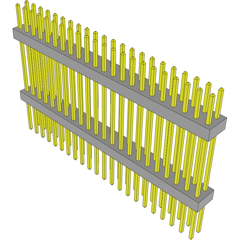 Samtec-TW-22-12-S-D-620-300 连接器插头及 PCB 插座 Conn Board Stacker HDR 44 POS 2mm Solder ST Top Entry Thru-Hole Bulk