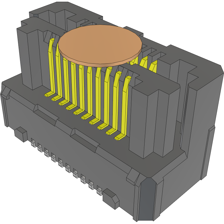 Samtec-LSHM-110-04.0-F-DV-A-N-K-TR 连接器插头及 PCB 插座 Conn Socket and Terminal Strip HDR/SKT 20 POS 0.5mm Solder ST Top Entry SMD Razor Beam™ T/R