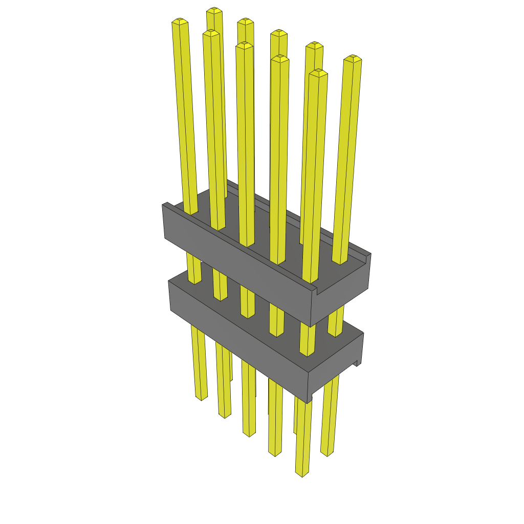 Samtec-EW-05-20-G-D-334 Cabezales del conector y receptáculos PCB Conn Board Stacker HDR 10 POS 2.54mm Solder ST Top Entry Thru-Hole Bulk