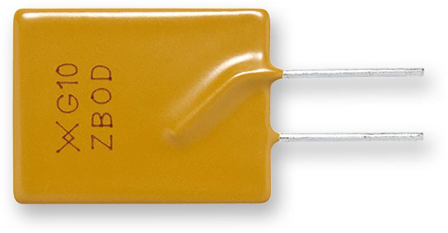 Littelfuse-RF3261-000 PTC, rückstellbare Sicherung PTC Resettable Fuse 10A(hold) 17A(trip) 16VDC 100A 3.6W 6s 0.004Ohm Radial 16.5 X 3 X 25.2mm T/R