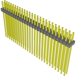 Conn Unshrouded Header HDR 52 POS 2.54mm Solder ST Top Entry Thru-Hole Bulk