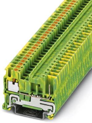 PHOENIX CONTACT-PIT 2.5/1P-PE Steckverbinder, Klemmenblöcke Conn Ground Modular Terminal Block F 1 POS T DIN Rail