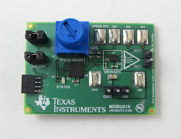 Texas Instruments-DRV8837CEVM 电源管理开发电路板和套件 DRV8837C Motion Motor Control Evaluation Board