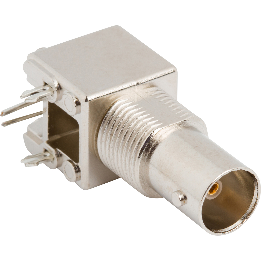 Amphenol RF-112503 射频连接器 Conn BNC 0Hz to 4GHz 75Ohm Solder RA Thru-Hole F Gold