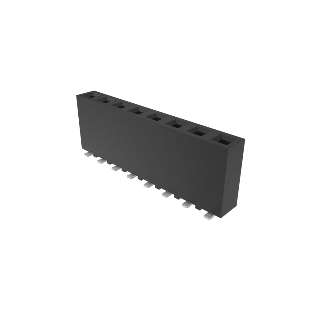 Amphenol Communications Solutions-91601-308ALF Steckverbinderleisten und Leiterplattenbuchsen Dubox® 2.54mm, Board to Board Connector, PCB Mounted Receptacle, Vertical , Surface Mount, Dual Entry ,Single row , 8 Positions, 2.54mm (0.100in) Pitch