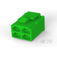 TE Connectivity-172134-4 Connector Discrete Wire Housing Conn Housing PL 4 POS 9mm Crimp ST Cable Mount Green Bag