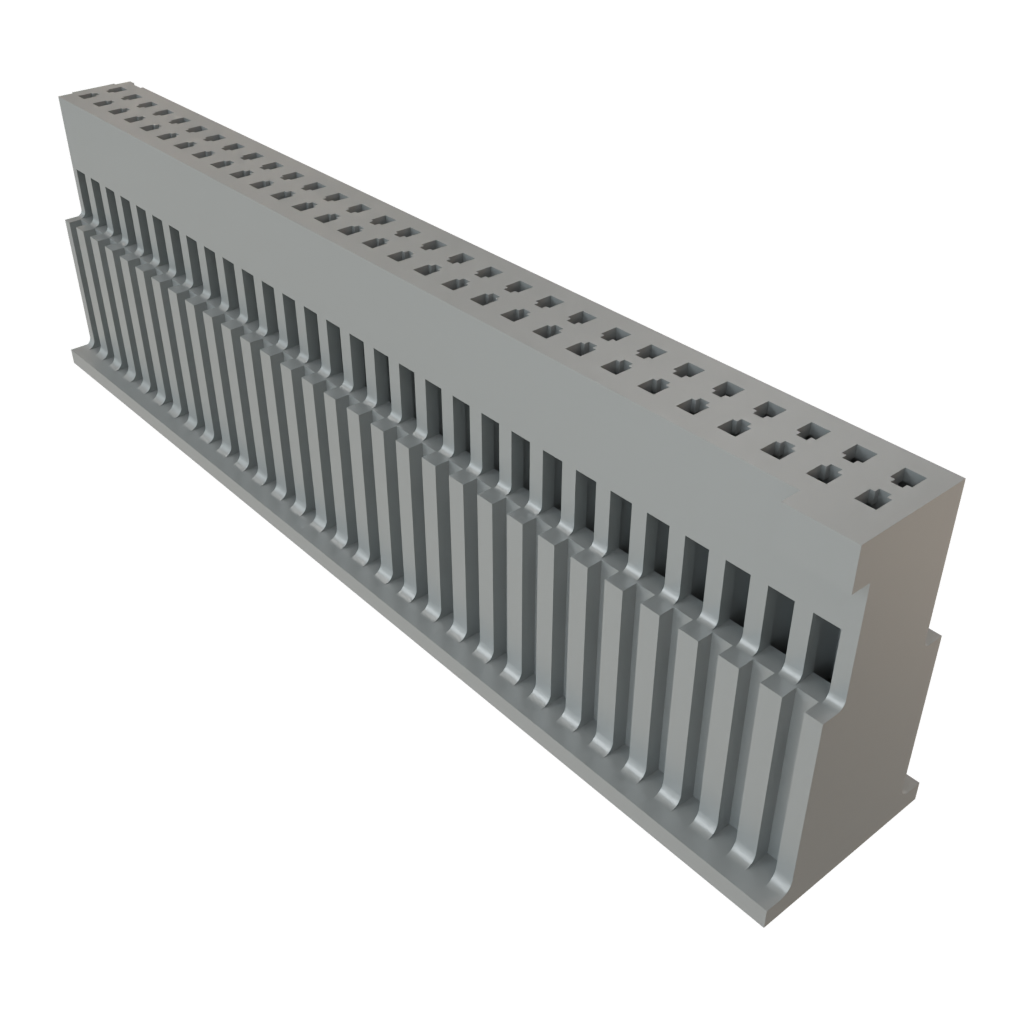 Samtec-ISDF-30-D Connector Discrete Wire Housing Conn Housing RCP 60 POS 1.27mm Crimp ST Cable Mount Black Tube