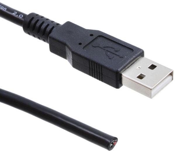 CnC Tech, LLC-102-1023-BL-00200 USB Kabelbaugruppen Cable Assembly USB 2m USB Type A 4 POS M