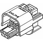 Delphi-13523048 Einzeladersteckverbinder, Gehäuse Conn Housing RCP 2 POS Crimp ST Cable Mount Gray