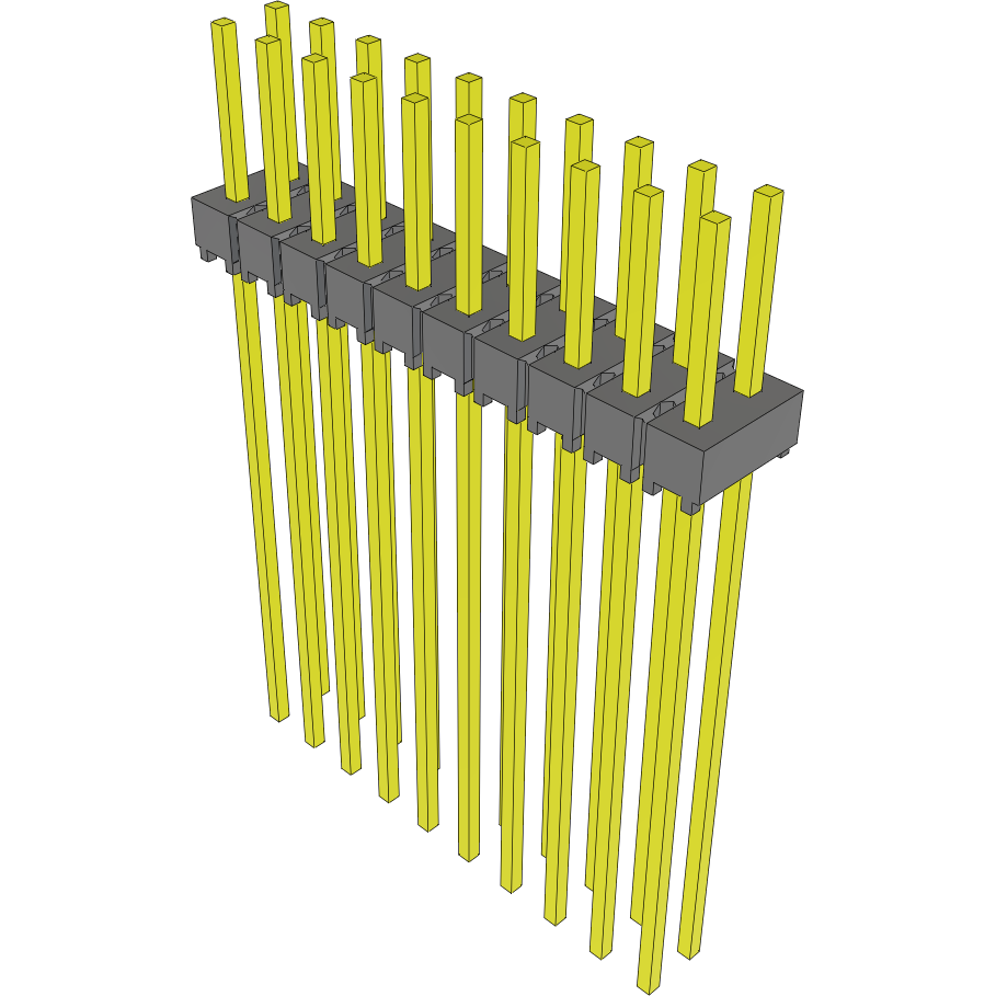 Samtec-MTSW-110-27-G-D-275 Steckverbinderleisten und Leiterplattenbuchsen Conn Unshrouded Header HDR 20 POS 2.54mm Solder ST Top Entry Thru-Hole Bulk
