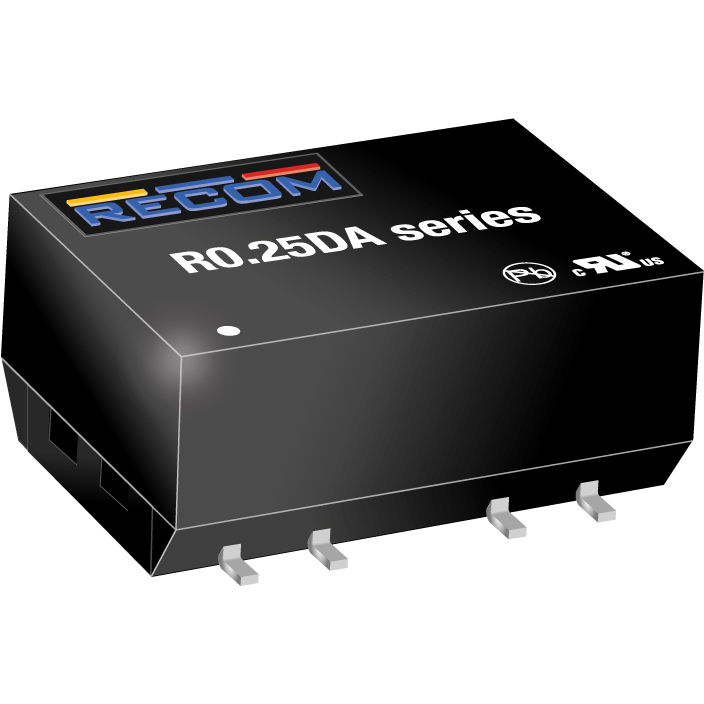 RECOM Power-R0.25DA-121212 DC/DC-Wandler und Spannungsreglermodul Module DC-DC 12VIN 2-OUT 12V/12V 0.01A/0.01A 0.25W 6-Pin SMD Tube