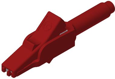 SKS Kontakttechnik-MA 260 SH RED Equipo de prueba electrónico del conector Conn Alligator Clip F 1 POS ST Cable Mount 1 Port