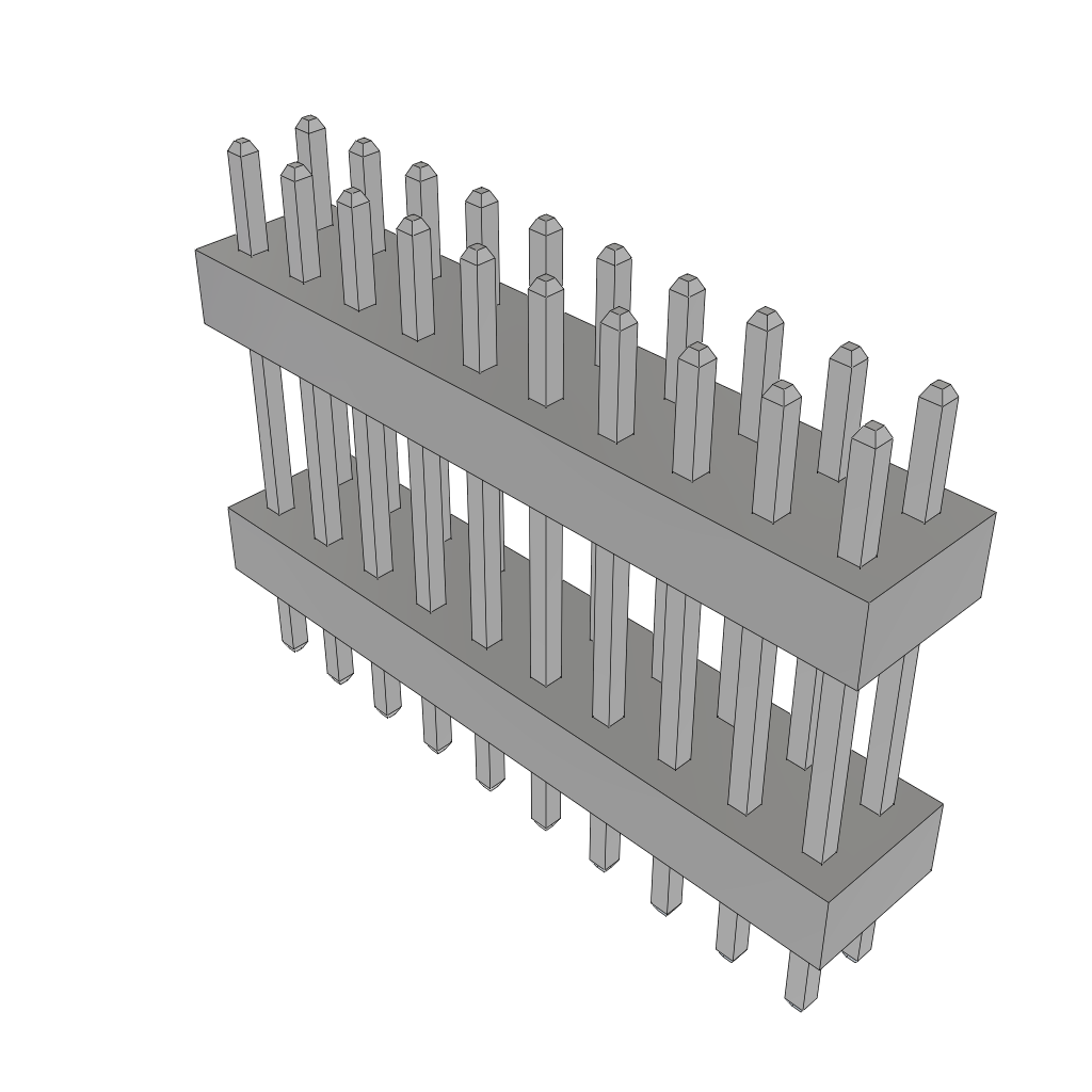 Samtec-TW-10-05-T-D-375-110 Connector Headers and PCB Receptacles Conn Board Stacker HDR 20 POS 2mm Solder ST Top Entry Thru-Hole Bulk