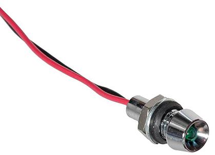 VCC (Visual Communications Company, LLC)-L60D-G12-W Panel Mount Indicators Panel Mount Indicator Round 0.232" LED 12V Wire Green MS