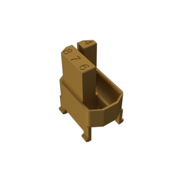 Amphenol Communications Solutions-HM2DK4678PLF Steckverbinderzubehör Millipacs® Accessories, Backplane Connectors, 2mm Hard Metric Series Discrimination Key for Plug with RAL : 1024 and having Ocher Yellow Colour and RoHS compatible