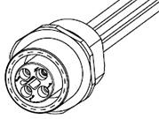 Molex-1205020009 null Cable Assembly Circular Lead 1m 16AWG M12 Circular 4 POS F Brad M12 Power