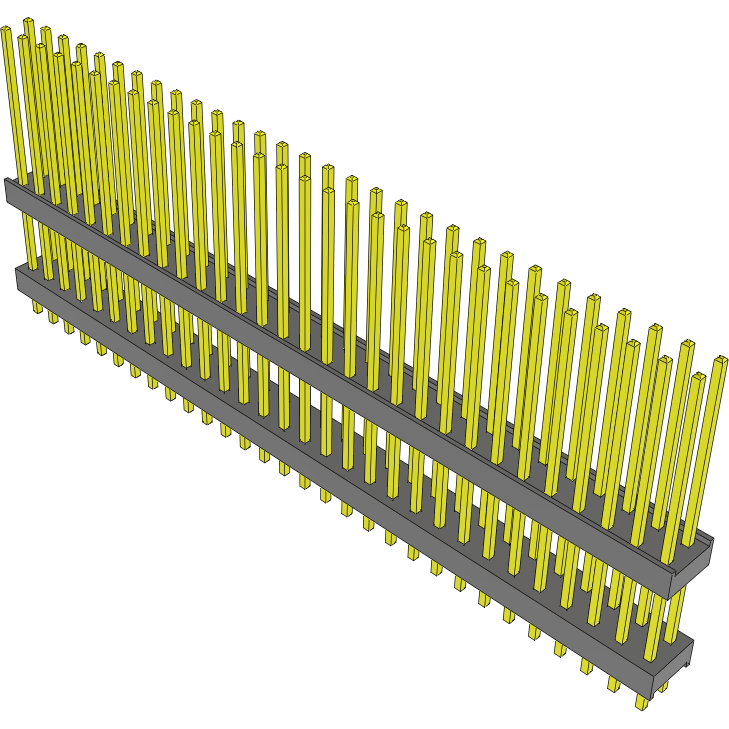 Samtec-DW-30-13-T-D-500 Connector Headers and PCB Receptacles Conn Board Stacker HDR 60 POS 2.54mm Solder ST Top Entry Thru-Hole Bulk