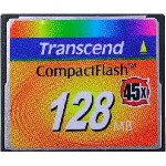Flash Card 128M-byte 3.3V/5V CompactFlash 118-Pin