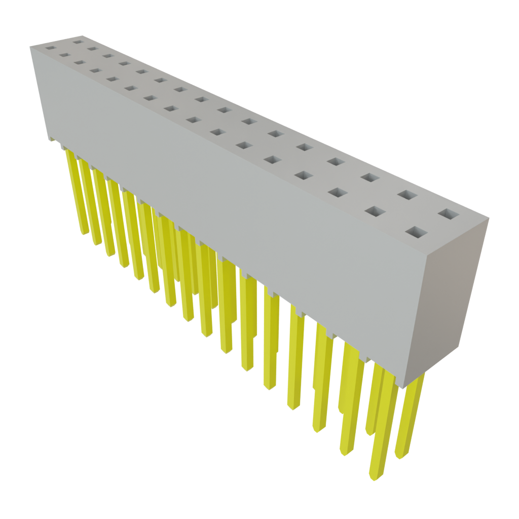 Samtec-SSQ-116-03-S-D Cabezales del conector y receptáculos PCB Conn Socket Strip SKT 32 POS 2.54mm Solder ST Top Entry Thru-Hole Bulk