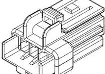 Molex-49034-0315 Einzeladersteckverbinder, Gehäuse Conn Housing F 3 POS 3.81mm Crimp ST Cable Mount Bag