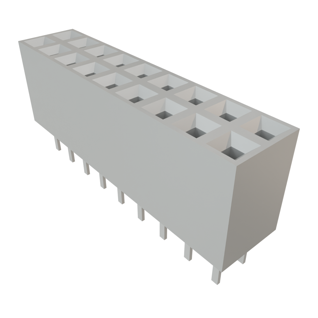Samtec-BCS-109-F-D-TE Steckverbinderleisten und Leiterplattenbuchsen Conn Socket Strip SKT 18 POS 2.54mm Solder ST Top Entry Thru-Hole TIGER CLAW™ Tube