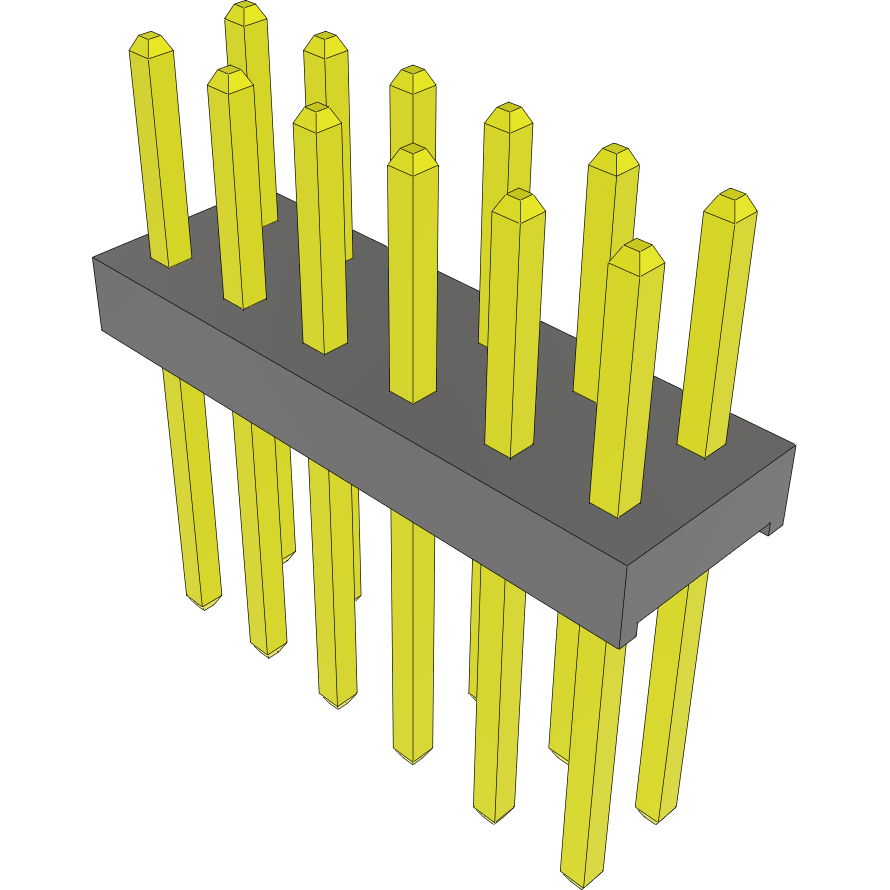 Samtec-MTMM-106-08-G-D-160 Piastre connettori e prese PCB Conn Unshrouded Header HDR 12 POS 2mm Solder ST Top Entry Thru-Hole Bulk