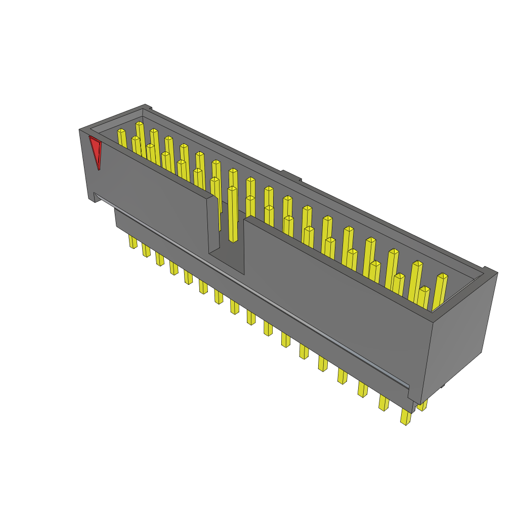 Samtec-ZSS-117-01-T-D-505 Connector Headers and PCB Receptacles Conn Elevated Shrouded Header HDR 34 POS 2.54mm Solder ST Top Entry Thru-Hole Layer