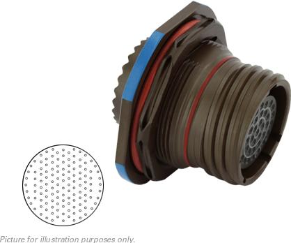SOURIAU-8D725W35BN Steckverbinder, rund Conn Circular SKT 128 POS Crimp ST Jam Nut 128 Terminal 1 Port