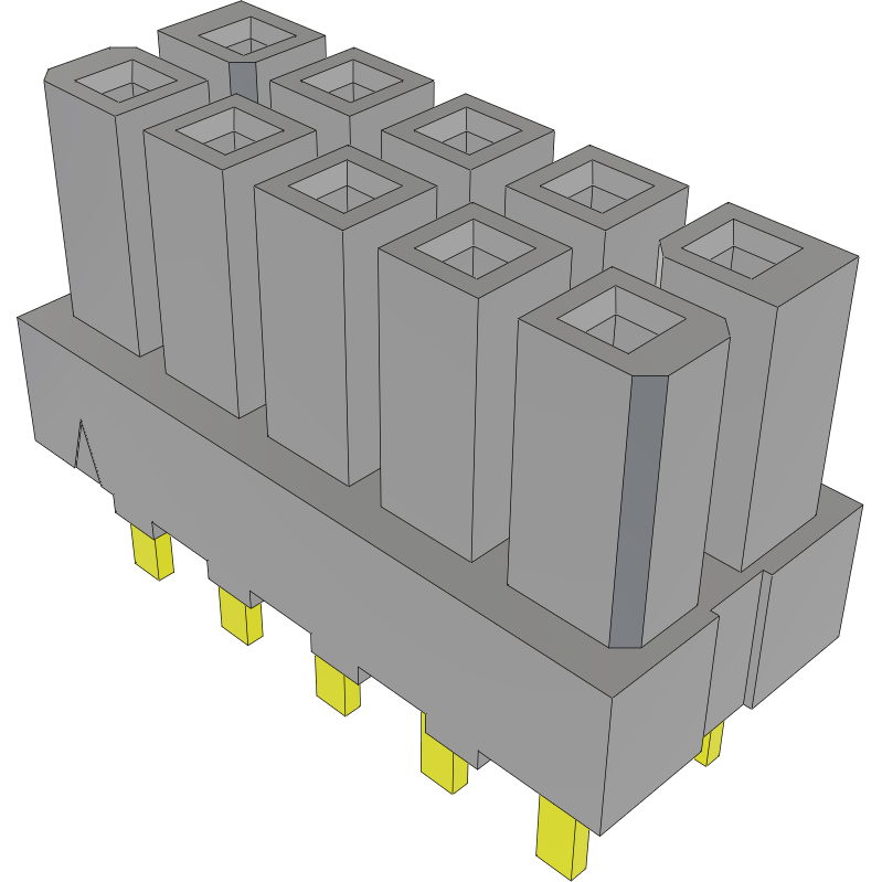 Samtec-IPBS-105-01-T-D Piastre connettori e prese PCB Conn Isolated Power Socket SKT 10Power POS 4.19mm Solder ST Top Entry Thru-Hole Power Mate® Tube