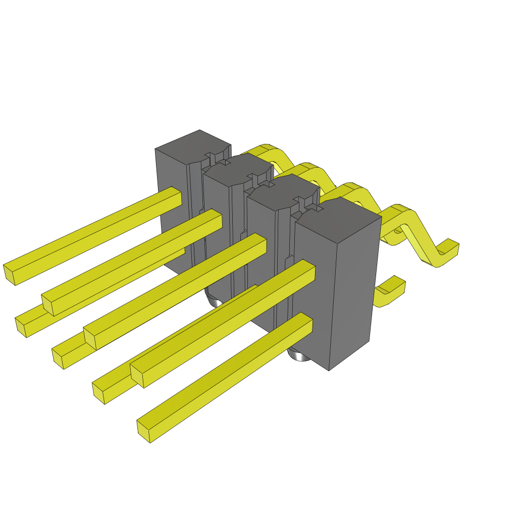 Samtec-TSM-104-02-S-DH-A Steckverbinderleisten und Leiterplattenbuchsen Conn Unshrouded Header HDR 8 POS 2.54mm Solder RA Side Entry SMD Tube