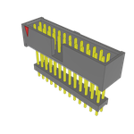 Conn Elevated Shrouded Header HDR 26 POS 2.54mm Solder ST Top Entry Thru-Hole Layer