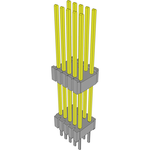 Conn Board Stacker HDR 10 POS 1.27mm Solder ST Thru-Hole Layer