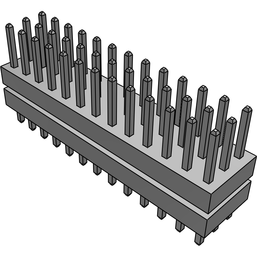 Samtec-TW-13-09-T-T-183-090 Steckverbinderleisten und Leiterplattenbuchsen Conn Board Stacker HDR 39 POS 2mm Solder ST Top Entry Thru-Hole Bulk