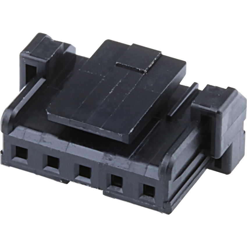 Molex-5055700501 Connector Discrete Wire Housing Conn Housing RCP 5 POS 2mm Crimp ST Cable Mount Black Micro-Lock Plus Bag