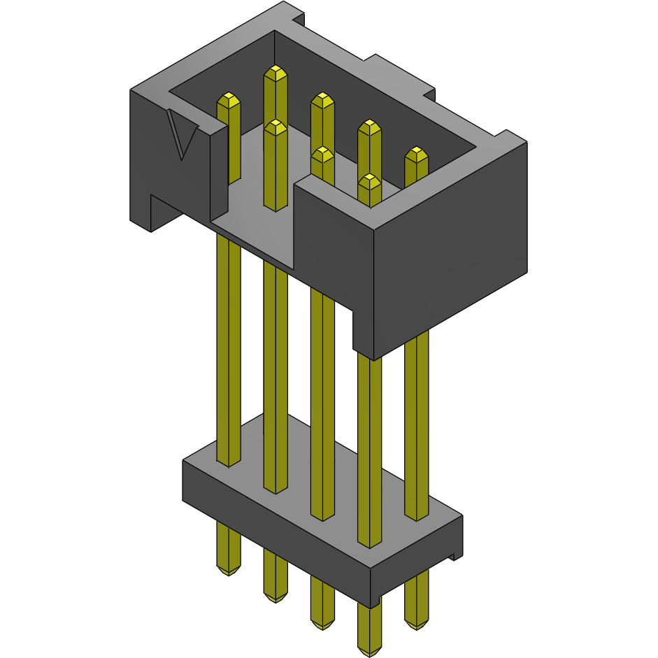 Samtec-ZLTMM-104-70-S-D-594 连接器插头及 PCB 插座 Conn Elevated Shrouded Header HDR 8 POS 2mm Solder ST Thru-Hole Bulk