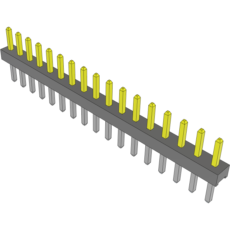 Samtec-TMM-117-01-L-S Connector Headers and PCB Receptacles Conn Unshrouded Header HDR 17 POS 2mm Solder ST Top Entry Thru-Hole Bulk