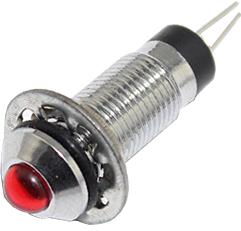 Mallory Sonalert Products-FL1M-8SJ-3-R12V Panel Mount Indicators LED Panel Mount Indicator Uni-Color Red 1500mcd 2-Pin Bulk