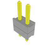Conn Board Stacker HDR 2 POS 2mm Solder ST Top Entry Thru-Hole Bulk
