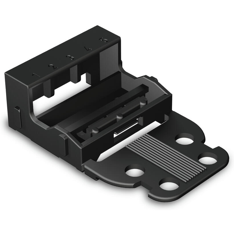 WAGO-221-505/000-004 Steckverbinder, Klemmenblöcke Mounting carrier, for 5-Conductor Terminal Blocks, 221 Series - 4 mm2, for screw mounting