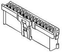 Molex-51382-0904 Einzeladersteckverbinder, Gehäuse Conn Housing PL 9 POS 2mm Crimp ST Cable Mount Blue