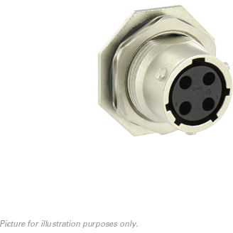 SOURIAU-UT07104SH6 Steckverbinder, rund Conn Circular SKT 4 POS Crimp ST Jam Nut 4 Terminal 1 Port
