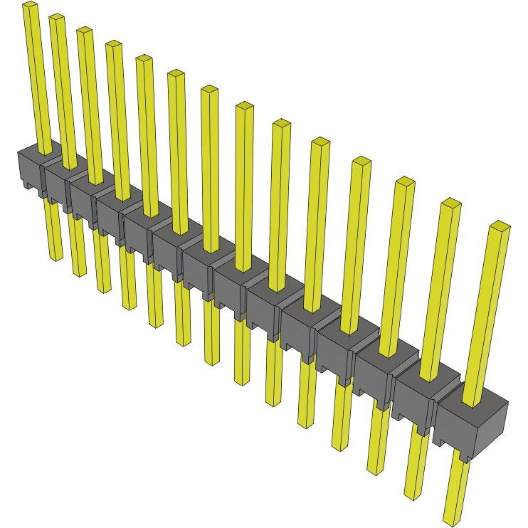Samtec-MTSW-114-09-G-S-400 Steckverbinderleisten und Leiterplattenbuchsen Conn Unshrouded Header HDR 14 POS 2.54mm Solder ST Top Entry Thru-Hole Bulk