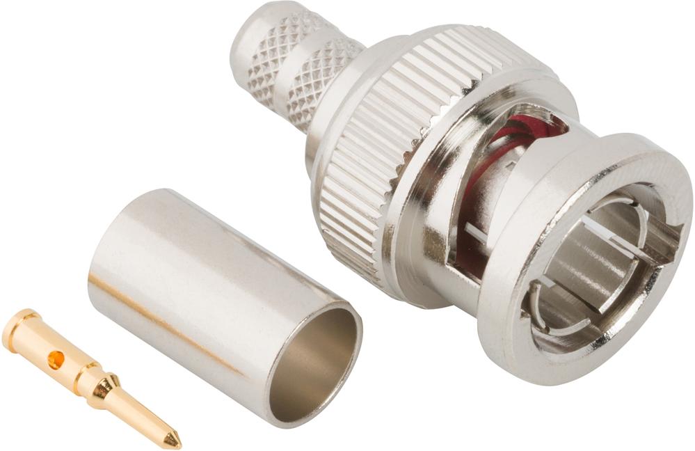 Amphenol RF-112119 RF-Steckverbinder Conn BNC 0Hz to 4GHz 75Ohm Crimp ST Cable Mount PL Gold