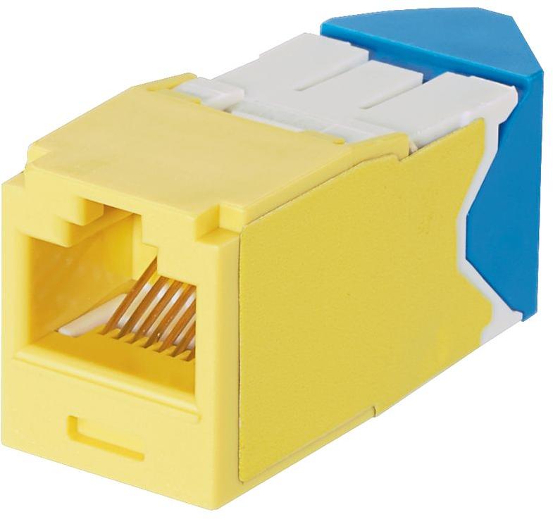 Panduit-CJLR6X88TGYL-24 Connettore telefono e telecomunicazione Conn Modular Jack F 8 POS Crimp ST Cable Mount 8 Terminal 1 Port Cat 6a Bulk