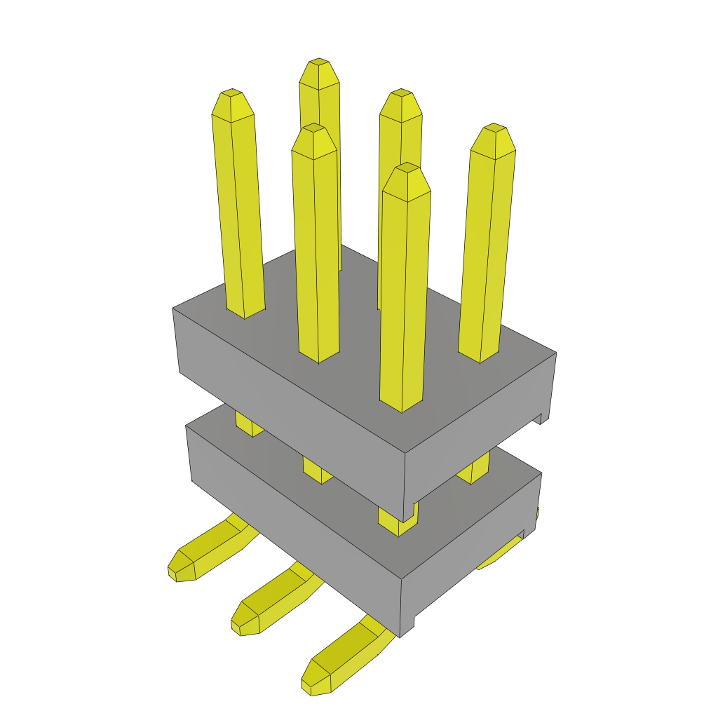 Samtec-TW-03-09-L-D-220-SM-TR Connector Headers and PCB Receptacles Conn Board Stacker HDR 6 POS 2mm Solder ST Top Entry SMD T/R