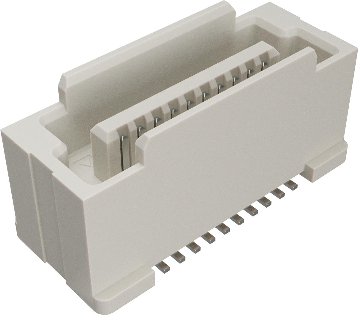 Amphenol Communications Solutions-61083-023406LF Steckverbinderleisten und Leiterplattenbuchsen Conn Fine Pitch Connector HDR 20 POS 0.8mm Solder ST Top Entry SMD Bergstak® T/R