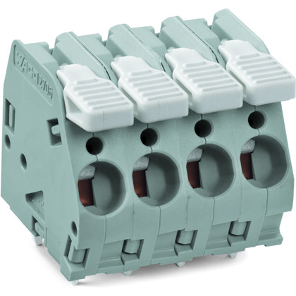 WAGO-2706-107 Steckverbinder, Klemmenblöcke PCB Terminal Block, operating lever, 6 mm2, Pin spacing 7.5 mm, 7-pole, Cage Clamp