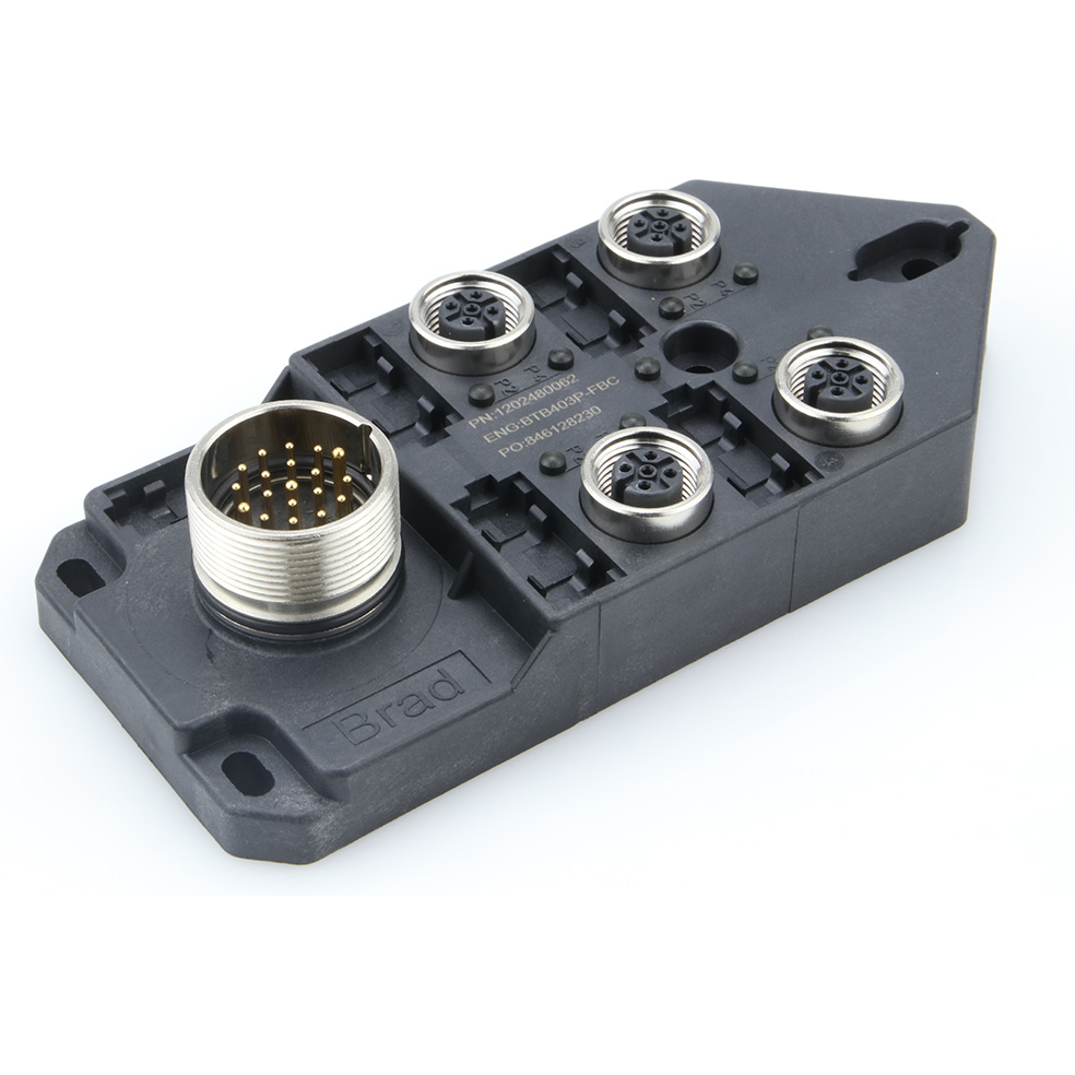 Molex-BTB403P-FBC null Sensor/Actuator Box PNP Wiring 5 Pole M12 4 Port to M23